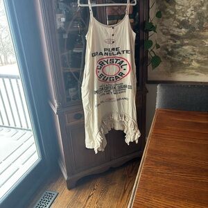 Jaded Gypsy Crystal Clear Ruffled Dress/Romper Size L\XL NWOT Pockets